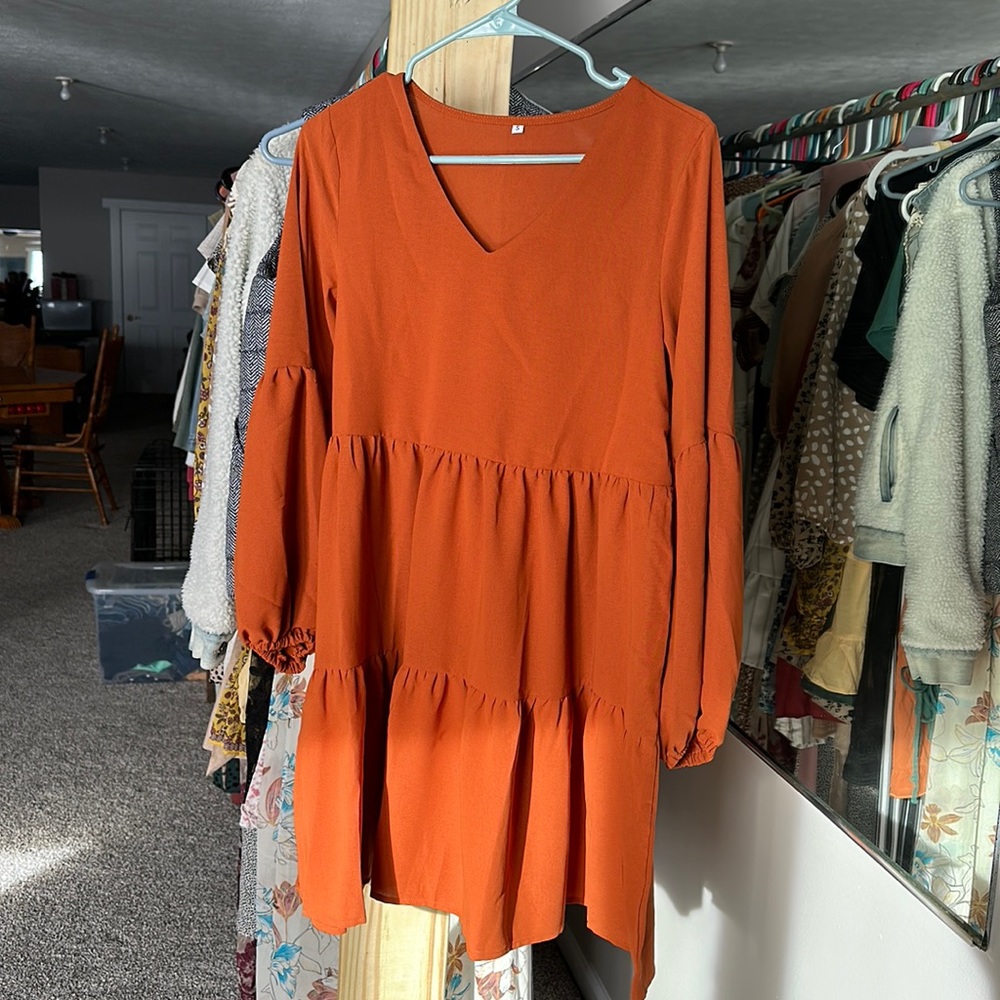 Brand new very pretty orange color dress